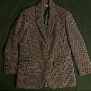 Rouje Plaid Blazer - Brown and Gray